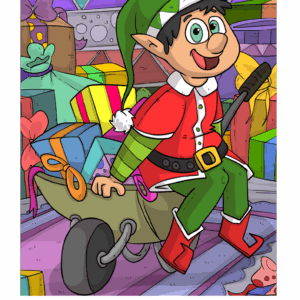 Getting Ready For Christmas Coloring Book